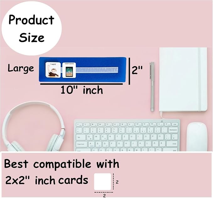 Smile4autism Large 2.5x10 ¼” Tools Perfect to Keep Your Loose Visual Picture Cards Organized. Autism, ABA, ADHD, Language & Apraxia Aspergers