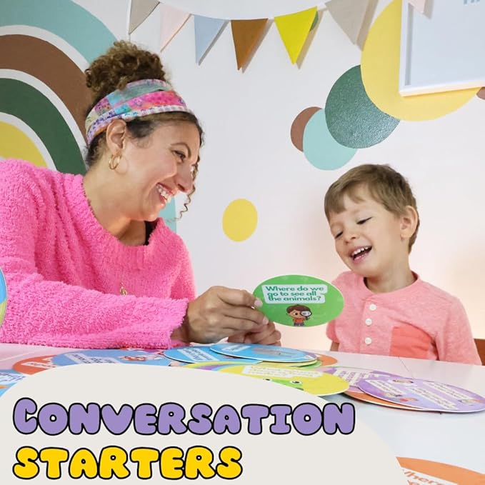 What Where When Conversation Flash Cards for Toddlers 2+ Years - Speech Therapy Materials - 50 Double Sided Flashcards - Learn to Talk, Social Skills & Emotional Learning Activities, by Pidoko Kids