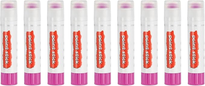 PATIKIL Solid Tempera Paints, 9 Pcs Washable Quick Drying Paint Sticks Paint Pens for Artists Beginners Art Supplies, Pink