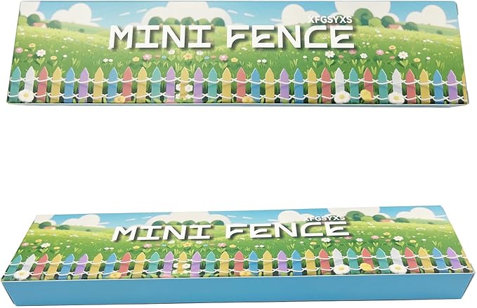 35 Inches White Mini Fairy Garden Fence Small Wood Decorative Picket Fence DIY Micro Landscape Miniature Ornaments for Dollhouse, Crafts, Diorama Project, Plant Pot
