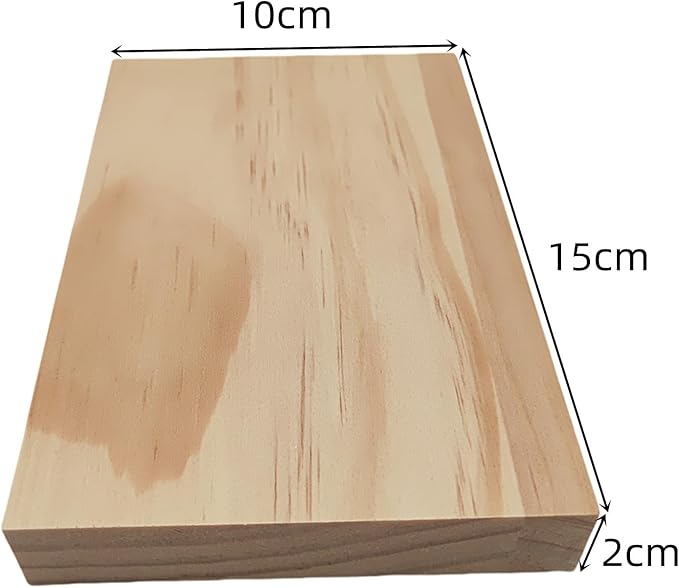 8PCS Rectangle Wood Boards Unfinished Wood Blocks for Crafting, 6x4x0.8in Blank Whittling Wooden Blocks for Wood Carving,Painting & Burning