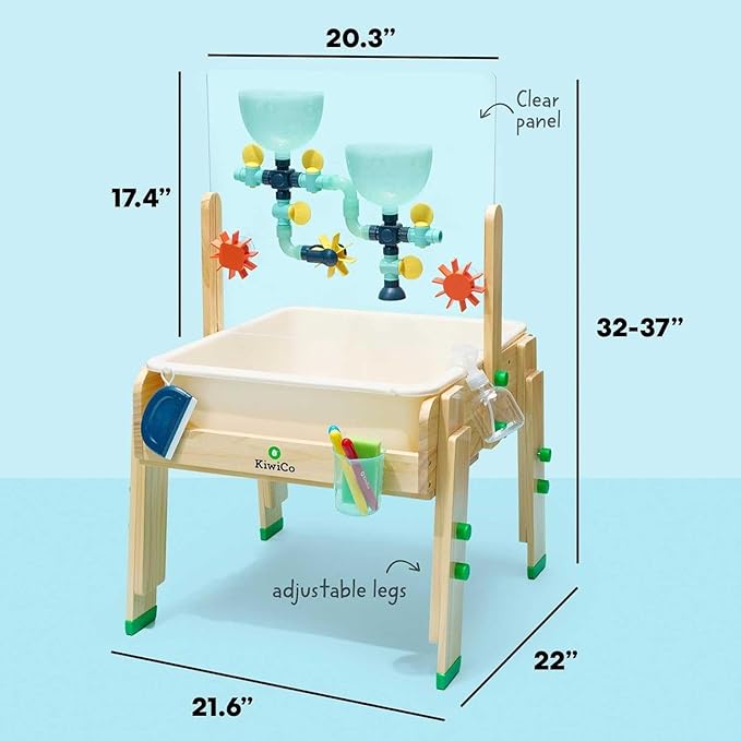 KiwiCo Water and Sand Sensory Table - 26 Accessory Pieces for Toddlers Ages 3+