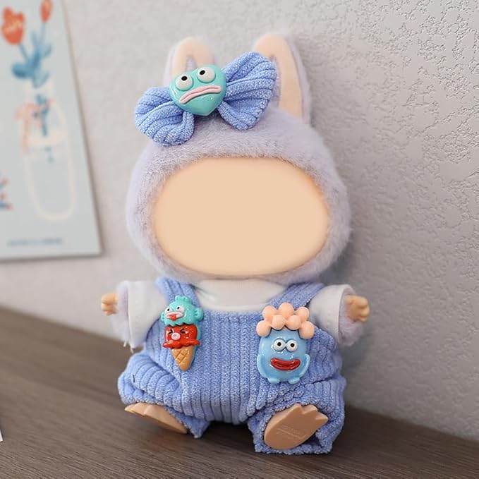 17cm Doll Clothes Set & Outfit - Cuddly Fashion Dresses with Accessories, Luxury Chic Doll Clothing & Plush Pullover Hoodie Doll Clothing DIY ,Just Clothes