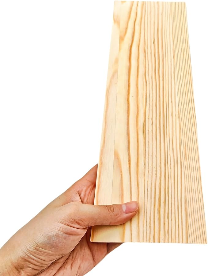 3PCS Rectangle Wood Boards Unfinished Wood Blocks for Crafting, 11.8x3.9x0.4in Blank Whittling Wooden Blocks for Wood Carving,Painting & Burning