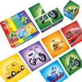 Magnetic Building Blocks Tiles, Large Magnetic 1.65 inch Cubic Puzzle Toys in Vehicles Theme, STEM Montessori Sensory Toys for Toddlers 1-3, Gifts for Girls & Boys