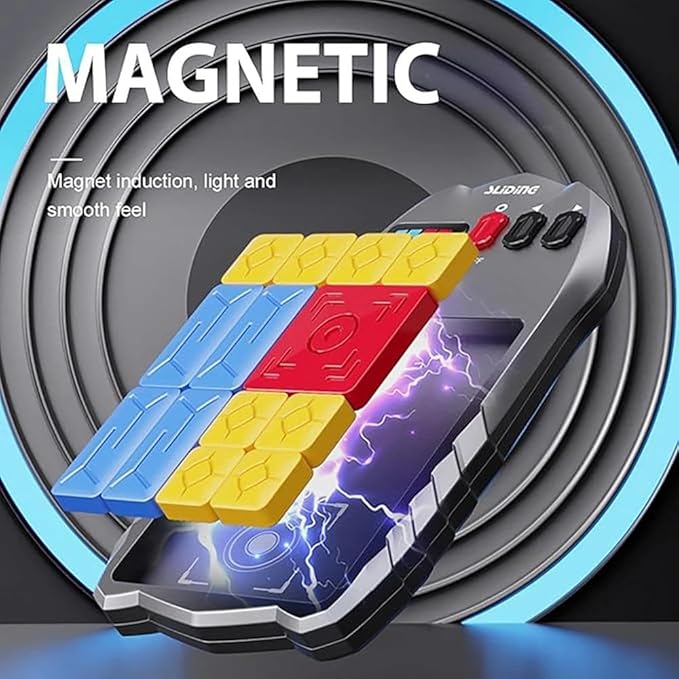 Super Slide Puzzle Game – Rechargeable Brain Teaser Unlock 500+ Levels of Electrifying Sliding Puzzles，A Dazzling Electronic Brain Challenge with Addictive Puzzle Fun for All Ages.