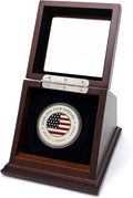 Challenge Coin Display Case Walnut Color 1.5-1.75 Inch 38-44.5 mm Coin Holder 1 Slot