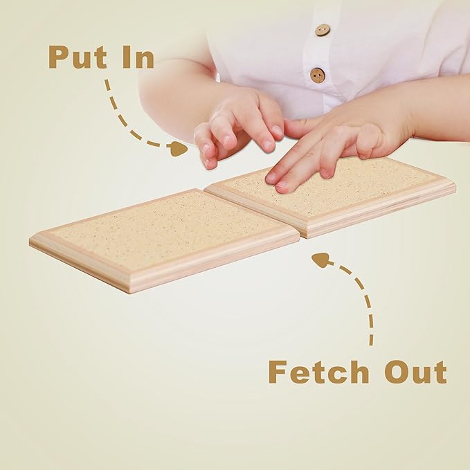 MONTESSORI OUTLET Rough Gradation Tablets for 3-6 Years Montessori Education at School and Home.