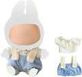 Clothes for Dolls Accessories (No Doll), Cute Outfit Set 2 Pieces Bib Pants for 15 & 17cm Doll Suit, Stylish Dress Up Overalls Doll Clothing Set Replacement Blue