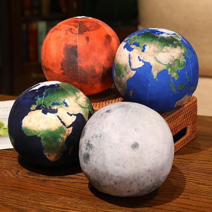 Ultra-ealistic 3D Planet,Moon,Earth,The Sun,Pillow Plush Toys,for Kids Teens Adults, for Teachers and Parents, Educational Toy Learning, 10.6 in (The Sun)