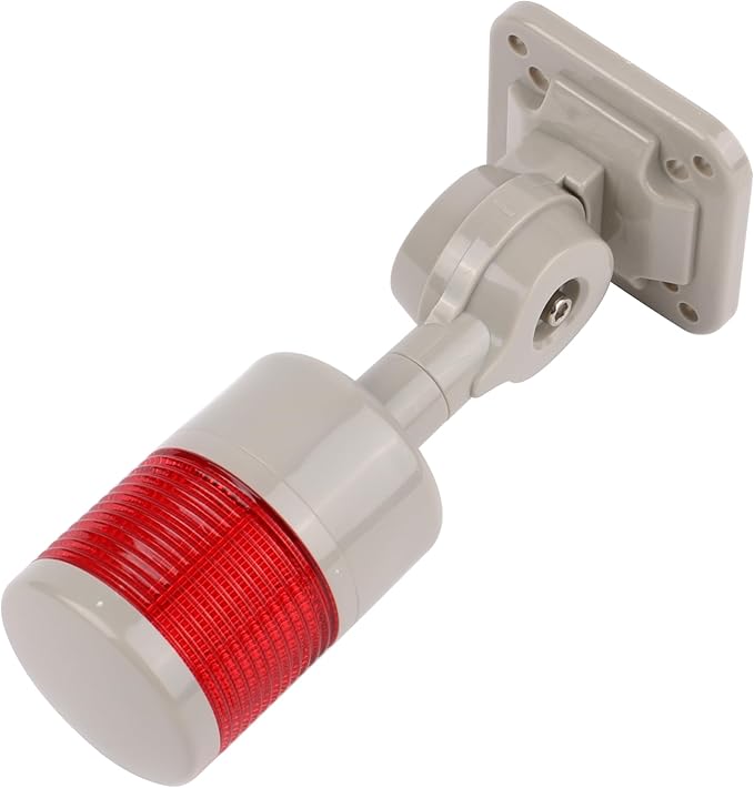 Led Signal Tower Stack Industrial Signal Warning Lights, Column Tower Lamp Andon Lights with Rotatable Base,Steady Flashing Light Switchable,110V 220V AC(1-Layer, with Buzzer)