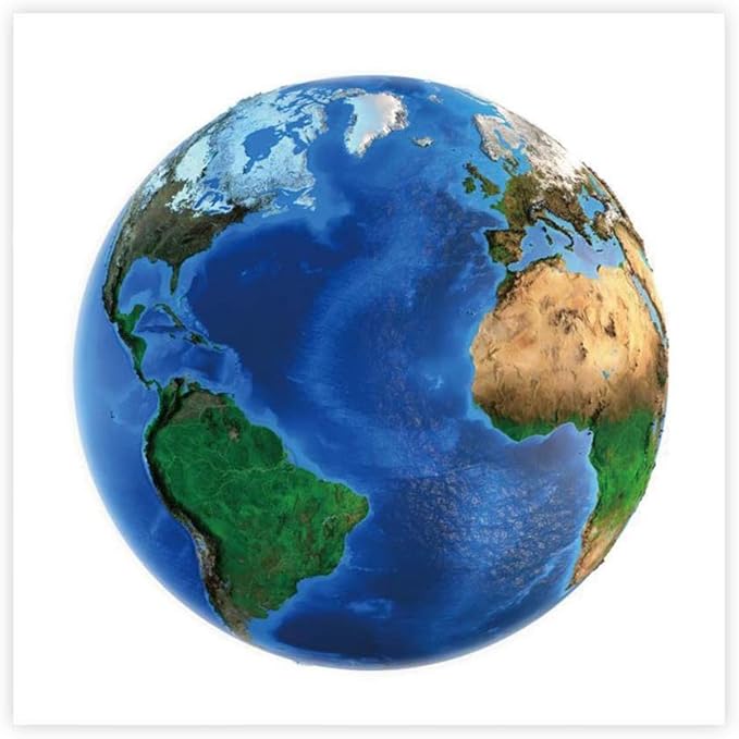AOFOTO Blue Earth Seen Round Backdrop Space View Earth Photography Background Cover Earth Day Banner Earth Day Photo Backdrop Kids Astronaut Party Baby Shower Boys Girls Photo Booth Prop 6x6ft