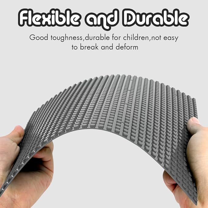 Lekebaby Classic Baseplates Building Base Plates for Building Bricks 100% Compatible with Major Brands-Baseplate 10" x 10", Pack of 6, Grey