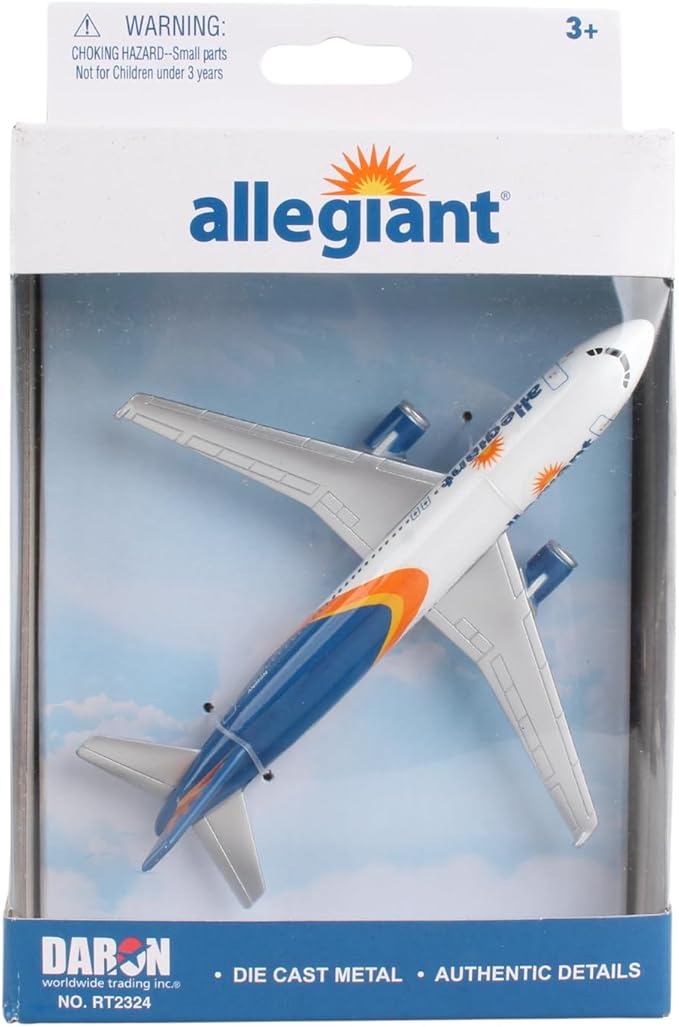 Daron Toy Airplane – Allegiant Air – Die-Cast Metal Model Airplane Toy with Plastic Parts for Kids Ages 3+