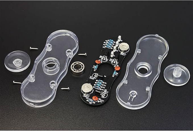 ISolderStore 2 Leaves LED Rotating Gyroscope DIY Kit Soldering Project Electronics Kit Soldering Practice Kit Suitable for Beginners