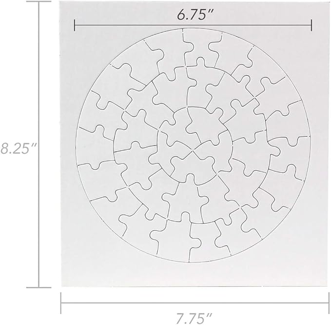 Hygloss 24 Blank Heart Puzzles – 8.5 x 9.5 Inches with Surrounding Frame – Ideal for Valentine’s Day Crafts – Write, Draw, and Decorate – 34 Pieces Each
