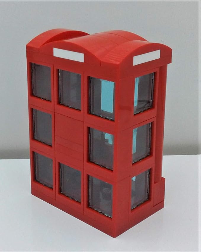 Building Bricks British London Souvenir Red Telephone Booth Toy for Kids Compatible with All Major Brands Best Birthday Gifts Toys Boys Girls Ages 4+