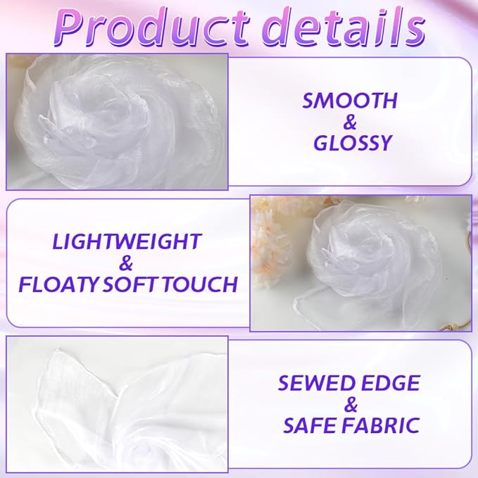 Juggling Scarves, Dance Scarves for Kids Play 12 PCS Square Silk Scarf Music Performance Props for Toddlers Children