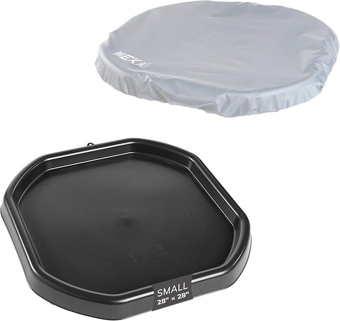 MEKA Tuff Tray Waterproof Cover for Kids – Messy Play, Sensory, STEM Activities, Classroom & Home Use (Black, Small 28" x 28")