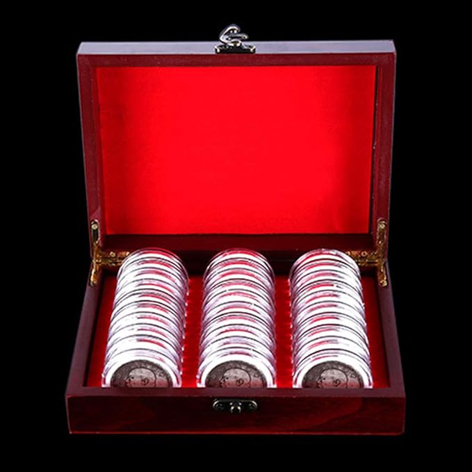 WANLIAN Wooden military challenge coin,universal commemorative collection box,silver dollar wooden box,storage box, plastic storage box and cardboard flip poker chip sports coin.