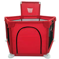 Portable Baby Ball Pit Playpen Playard Fence Playtent with Basketball Hoop Breathable Mesh for Indoors Outdoors Toddler Kids Large