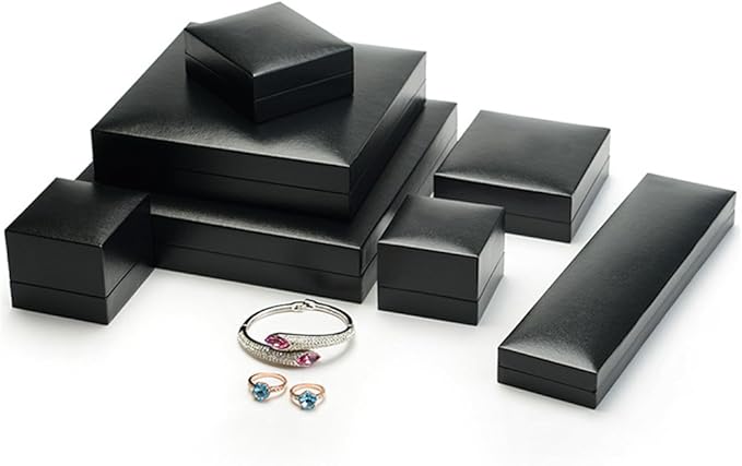 Oirlv Black Pendant Gift Box Wedding/Propose Jewelry Box Velvet Insert