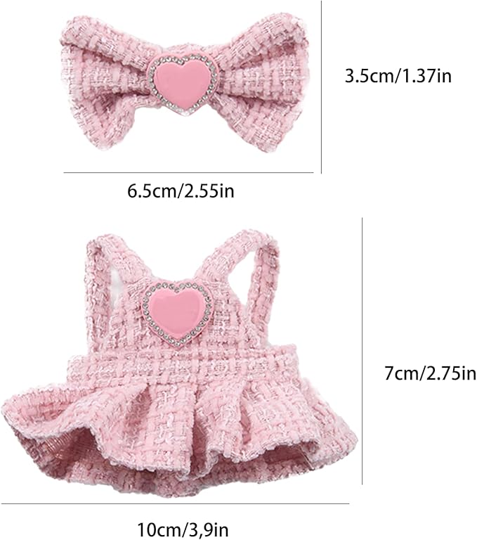 17 cm Doll Clothes - 6.7 Inches Cute Dolls Dress - Premium Fashion Accessories, Luxury Chic Doll Clothes & Style Bundle,Gifts for Lovers(Style E)