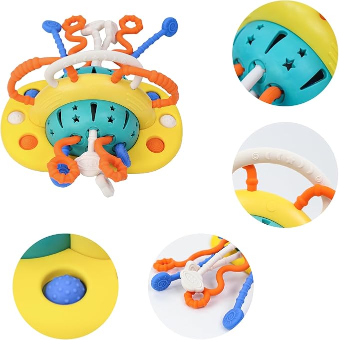 Baby Toys Silicone Suction Cup Toy for High Chair Toddler Sensory Toys for 6-12 Months Baby Montessori Toy for 1 Year
