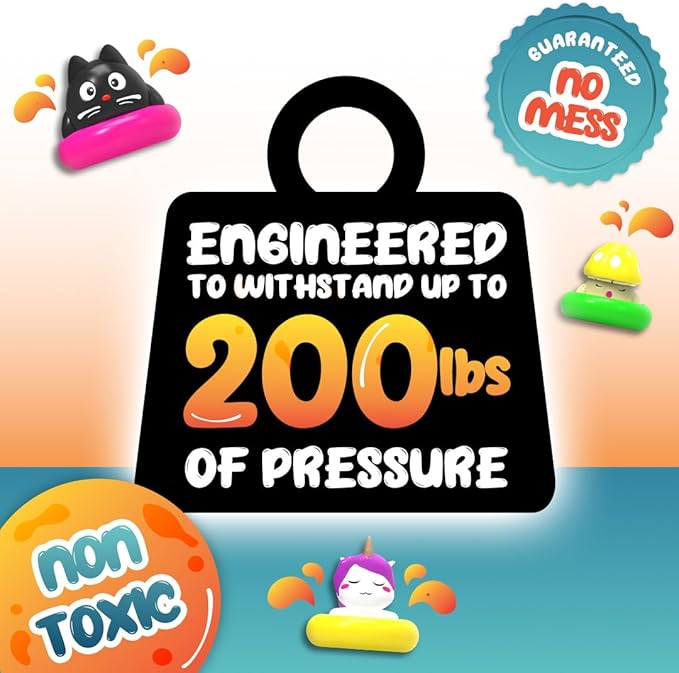 Goonameez Hand-Held Sensory Toy With Floating Characters - Mesmerizing Water Mix Fidget - Collect All 6 Unique Shapes for Squishy Fun, Perfect Travel! (Sticki Kitty)
