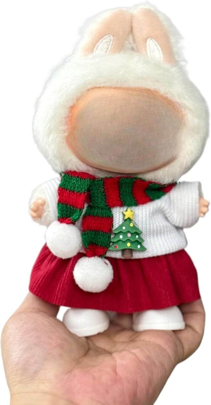 17cm Doll Clothes Outfit Dress Up Suitable for 6.7 inch Hight , Accessories Suit No Doll Only Clothing Christmas Set (Set 4)