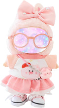17cm Doll Clothes Set, 6 Pieces Dress Skirt Outfit Set for 6.7inch Doll Suit, Cute Fashion Bowknot Shoes Clothes Accessories for 1st/2nd/3rd Gen Dolls Play & Display Pink