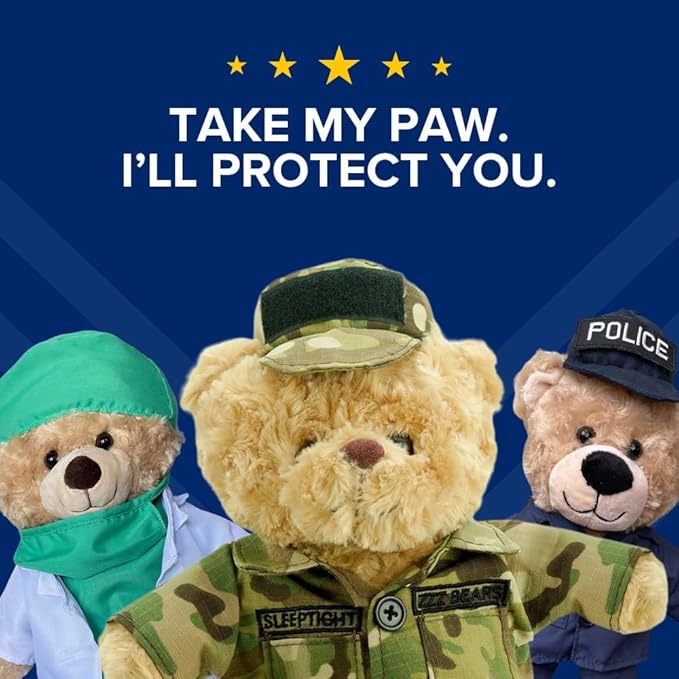 ZZZ Bears Airman Sleeptight Air Force Teddy Bear with Storybook & Sleep System, Comforting Gift for Air Force Kids, Helps with Bedtime Routine, Deployment Separation & Emotional Support
