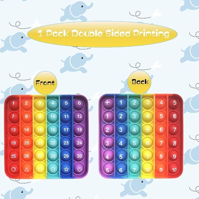 Number Counting Poppers, Sensory Bubble Popping Fidgety Board, Math Manipulatives for Elementary Preschool Kindergarten Classroom, Montessori Educational Learning Activities for Kids