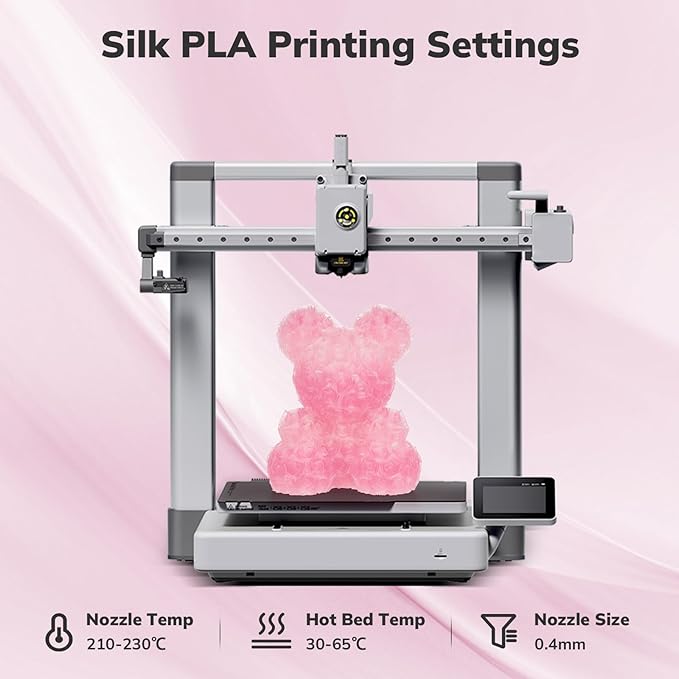 AMOLEN 3D Printer Filament Crystal PLA Transparent 1.75mm, Crystal Pink Clear Printing, Low Warping & No-Bubbles, Dimensional Accuracy +/- 0.02 mm, Fits Most FDM 3D Printers, 1kg Spool(2.2lbs)