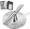 Fidget Decision Spinner Pen - 3-in-1 Magnetic Stress Relief Tool, Refillable Silver Metal Pen, Fun Decision Maker and Office Desk Decor, Unique Gift for Teens & Adults, Luxury Pen Set