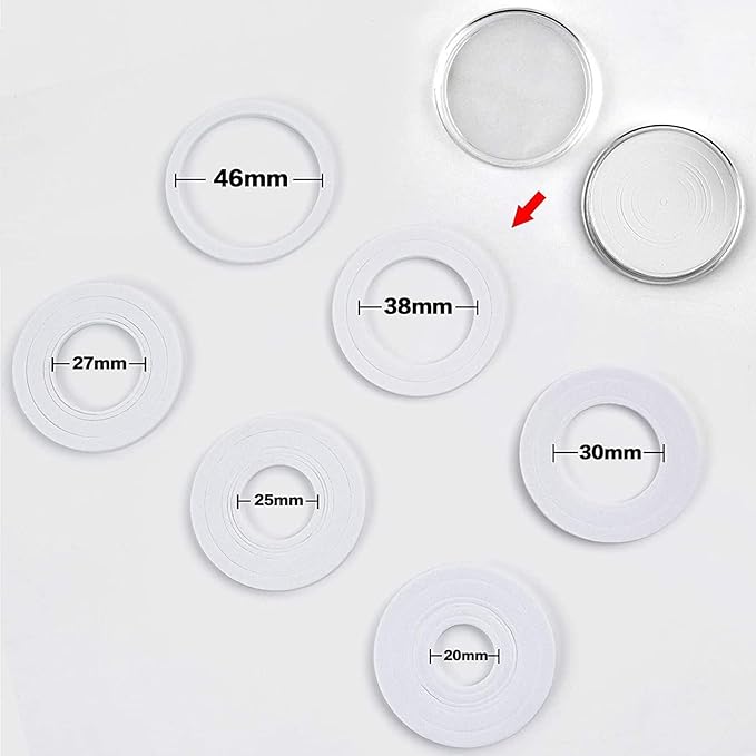 FULLCASE Coin Capsules 46mm with Foam Gasket and Plastic Storage Organizer Box, 6 Sizes (20/25/27/30/38/46 mm) Coins Collector Case Holder for Collection Supplies-168 Pieces(Light Grey)