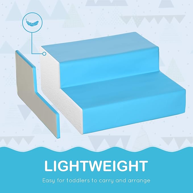 Qaba 6-Pieces Foam Climbing Blocks for Toddlers 1-3 Years, Soft Play Structures for Climb and Crawl, Indoor Kids Baby Activity Play Set, Contemporary