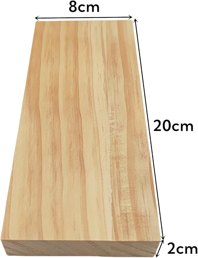 6PCS Rectangle Wood Boards Unfinished Wood Blocks for Crafting, 8x3x0.8in Blank Whittling Wooden Blocks for Wood Carving,Painting & Burning