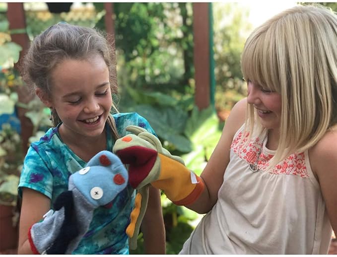 Cate & Levi - Hand Puppet - Premium Reclaimed Wool - Handmade in Canada - Machine Washable (Frog)