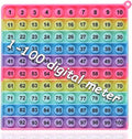 1-100 Number Learning Pop Fidget Toy, Rainbow Colors, Large Square Math Educational Sensory Game