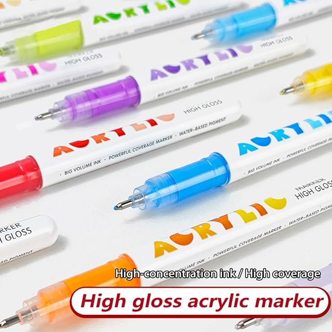 168 Colors Acrylic Gel Pens, 3D Acrylic Paint Pen with 1.0mm Bullet Tip, Gel Pens for Coloring Books, Black Paper, Glass, Fabric, Card Making, Art Crafts Supplies