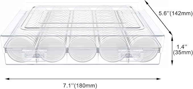 240 Pcs 30mm Coin Capsules Holder with Foam Gasket and Plastic Storage Organizer Box, 5 Sizes (17/20/25/27/30mm) Coins Collector Case Protector for Coin Collection Supplies