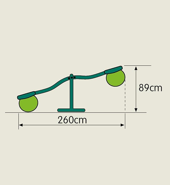TP Activity Spiro Hop Bouncer Teeter Totter - Teeter Totter Playset That Spins 360° - Holds up to 75 lbs per Seat, Green/Lime (TP749)
