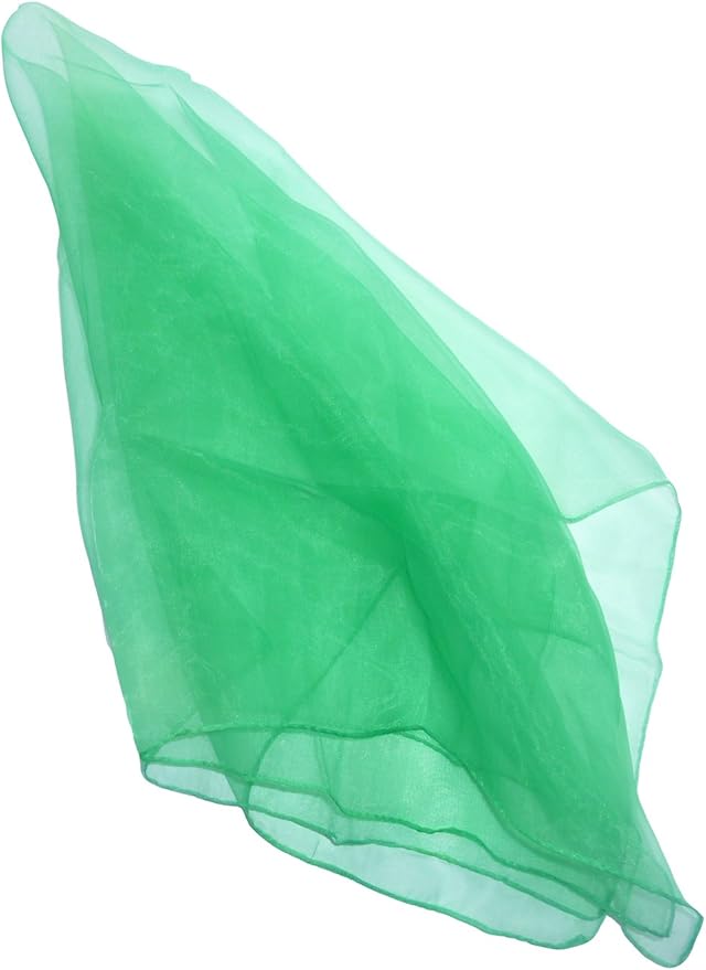 Hoerev Pack of 12 Approx. 24" x 24" Juggling Dancing Scarves Floaty Scarves,Single Colors, 12pcs White