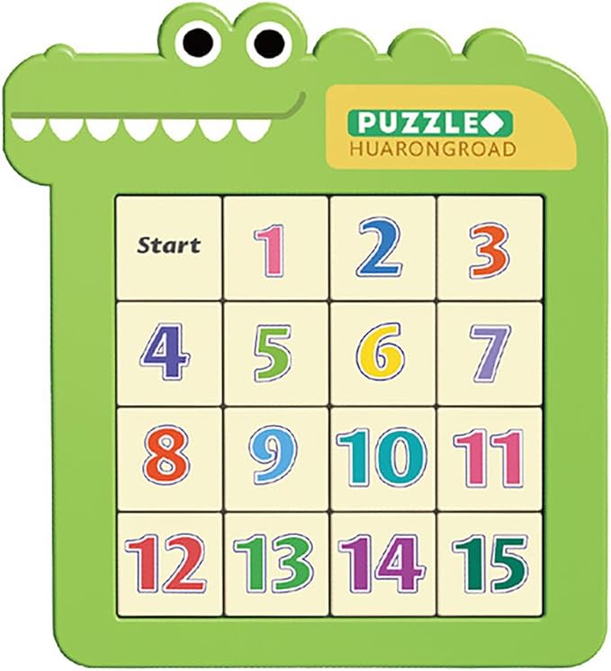 Dementia Activities for Seniors, Slide Number Puzzle Travel Game Gifts for Dementia Patients (Number, Green) 99-3