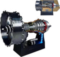 Turbofan Engine Model Kit, Adjustable Speed TR900 Aircraft Turbojet Model With Light, DIY Mechanical Science Education Toy Gift Decor for Adult, 28cm