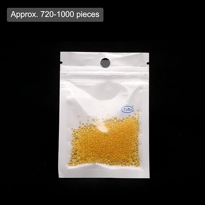 Iridescent Glass Tiny Bubble Beads, 0.4-3mm 10g No Hole Micro Mini Round Gold Water Droplets Beads - Applications: for Resin Filler, Nail Art, Dollhouse Bath Tub