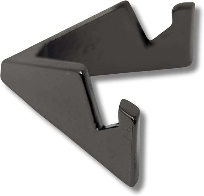 Generic Chevron Military Challenge Coin Display Stand - Solid Metal with Anodized Finish - US Vet. Business (Black)