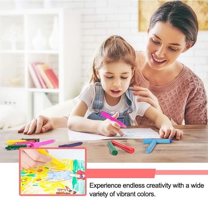Tempera Paint Sticks, Washable Paint Sticks for Kids, Quick Drying & No Mess, Non-Toxic, Best Art Birthday Gifts for Kids (24 Colors)