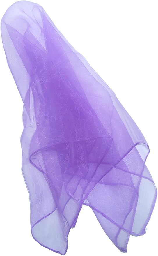 Hoerev Pack of 12 Approx. 24" x 24" Juggling Dancing Scarves Floaty Scarves,Single Colors, 12pcs LightGreen